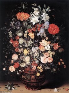 Flowers In A Vase — Jan Brueghel The Elder