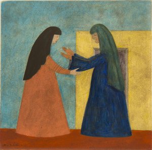 The Visitation, 1st Version, The Life Of Mary Series — Athos Bulcão De Almeida Lima, Geometric Modernism