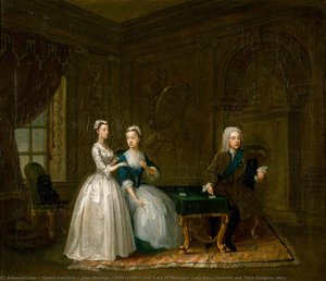 John Montagu (1690–1749), 2nd Duke Of Montagu, Lady Mary Churchill And Their Daughter Mary — Gawen Hamilton