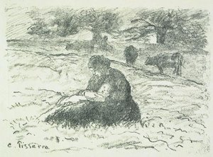 Mother And Child In The Fields — Camille Pissarro