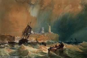 A Trading Brig Running Out Of Tynemouth — John Wilson Carmichael