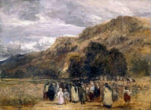 A Welsh Funeral, Betwys-y-coed — David Cox