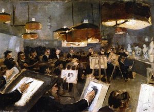 Drawing Class At The Academy — Theo Van Rysselberghe