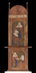 Corner cabinet with Breton scenes