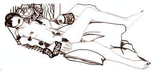 Naked Monica And Purple Dress — Tom Wesselmann