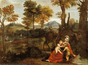The Rest On The Flight Into Egypt — Domenichino (domenico Zampieri)