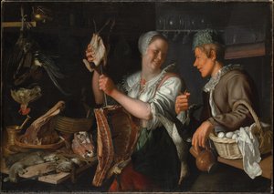Kitchen Scene — Peter Wtewael, Baroque