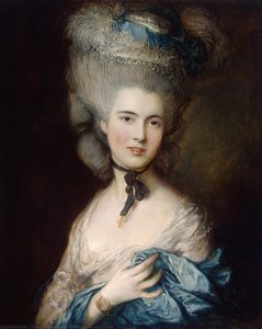 Portrait Of A Lady In Blue — Thomas Gainsborough, Rococo