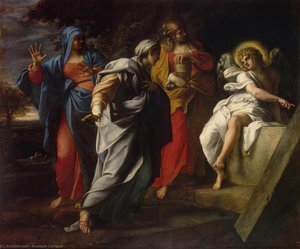 Holy Women At Christ' S Tomb — Annibale Carracci, Baroque Drama