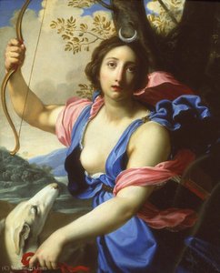 Diana with a dog