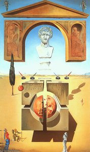 Dalí Dematerialization Near The Nose Of Nero, Oil On C — Salvador Dalí