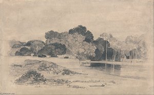 Lake At Trentham, Staffordshire — John Sell Cotman