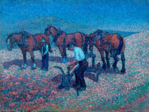 Ploughing On The Downs — Robert Polhill Bevan