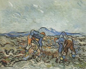 Peasants Digging Up Potatoes — Vincent Willem Van Gogh