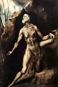 St. Jerome Penitent — El Greco, Baroque Religious Painting