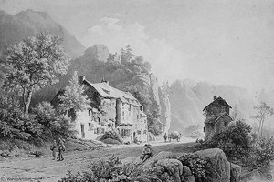 Country Road In Mountainous Landscape Sun — Hendrik Barend Koekkoek, Romanticism