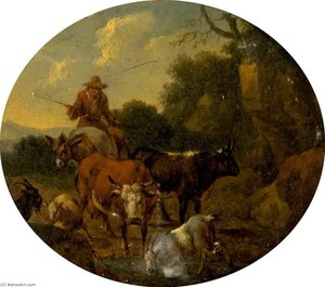 Landscape With Cattle — Nicolaes Pietersz Berchem