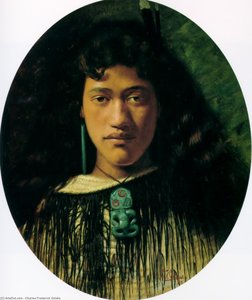 Hinemoa. The Belle Of The Kainga — Charles Frederick Goldie