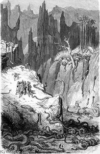 Sinbad Amongst The Serpents, — Paul Gustave Doré