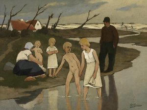 Bathing Children — Eugène Laermans, Social Realism