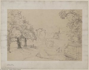 Park Scene With Figures — Jasper Francis Cropsey
