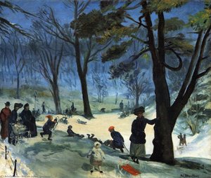 Central Park In Winter — William James Glackens, New Realism