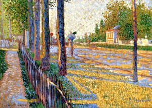 The Junction At Bois-columbes — Paul Signac, Post-impressionism