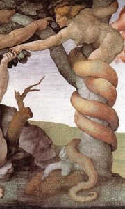 The Fall And Expulsion From Garden Of Eden (detail) (10) — Michelangelo Buonarroti, High Renaissance