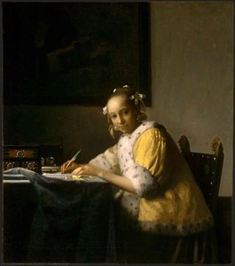 A Lady Writing — Johannes Vermeer