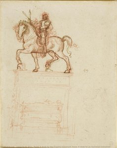 Recto: A Study For The Trivulzio Monument. Verso: A Study For An Equestrian Monument — Leonardo Da Vinci