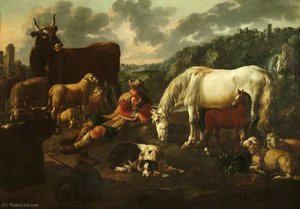 Landscape With Cattle — Philipp Peter Roos