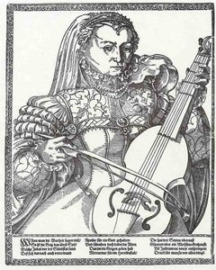 The Musicians, The Violin Player — Tobias Stimmer