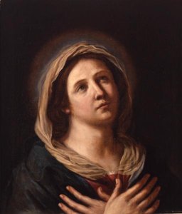 Vierge En Adoration — Guercino