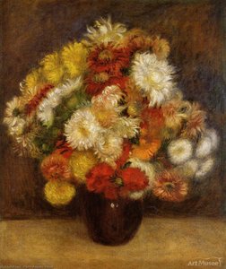 Bouquet Of Chrysanthemums — Pierre-auguste Renoir