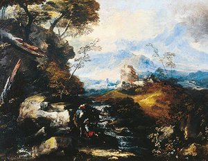 Landscape with a Waterfall