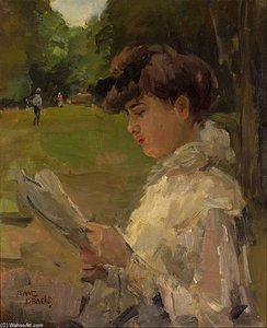 Girl Reading — Isaac Lazarus Israels