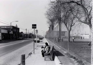 Public Transit Areas, 4th St. And Junipero Ave., Looking North, From The Long Beach Documentary Survey Project — Anthony Hernandez