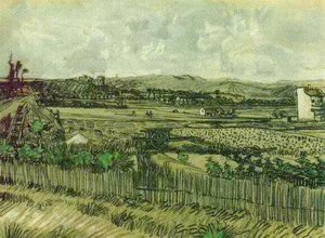 Harvest In Provence, At The Left Montmajour — Vincent Willem Van Gogh, Post-impressionism