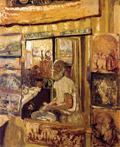 Self-portrait In The Dressing-room Mirror — Jean-édouard Vuillard, Post-impressionism