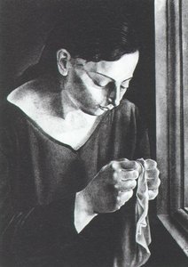 Ana Maria, Sewing, 1926 — Salvador Dalí