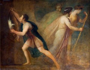 Orestes Hanging Up The Shield Of Agamemnon — Thomas Stothard
