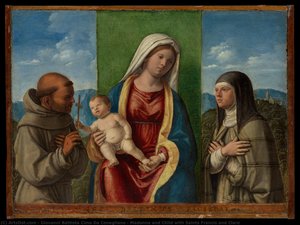 Madonna And Child With Saints Francis And Clare — Giovanni Battista Cima Da Conegliano