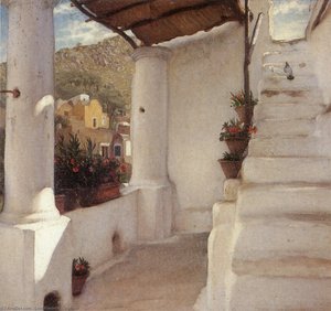 The Staircase Of A House At Capri — Sir Frederic Lord Leighton