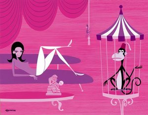 The Primatologist Wife — Josh Agle (shag), Pop Surealism