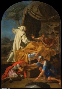 St Bruno Appearing To Comte Roger — Brother Lesueur (eustache Le Sueur), Baroque