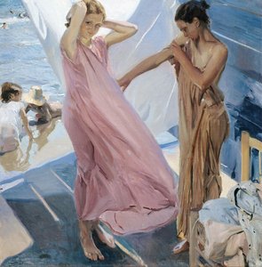 After Bathing, Valencia — Joaquín Sorolla Y Bastida, Impressionist Painting