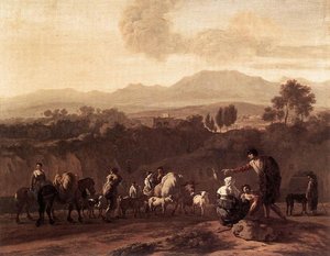 Landscape In The Roman Campagna — Karel Dujardin, Dutch Golden Age