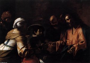 A Mother Entrusting Her Sons To Christ — Mattia Preti, Italian Baroque