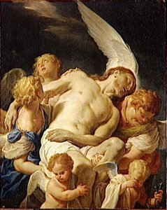 Christ Mort Porté Par Des Anges — Francesco Trevisani, Baroque Style