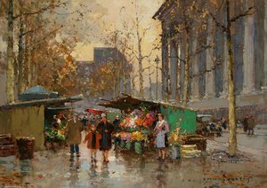 Flower Market At La Madeleine — Edouard Cortès